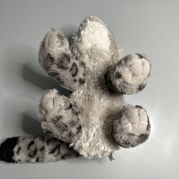 Wild Republic Plush Toy Snow Leopard Grey White Black Stuffed Animal 12” - Picture 6 of 11